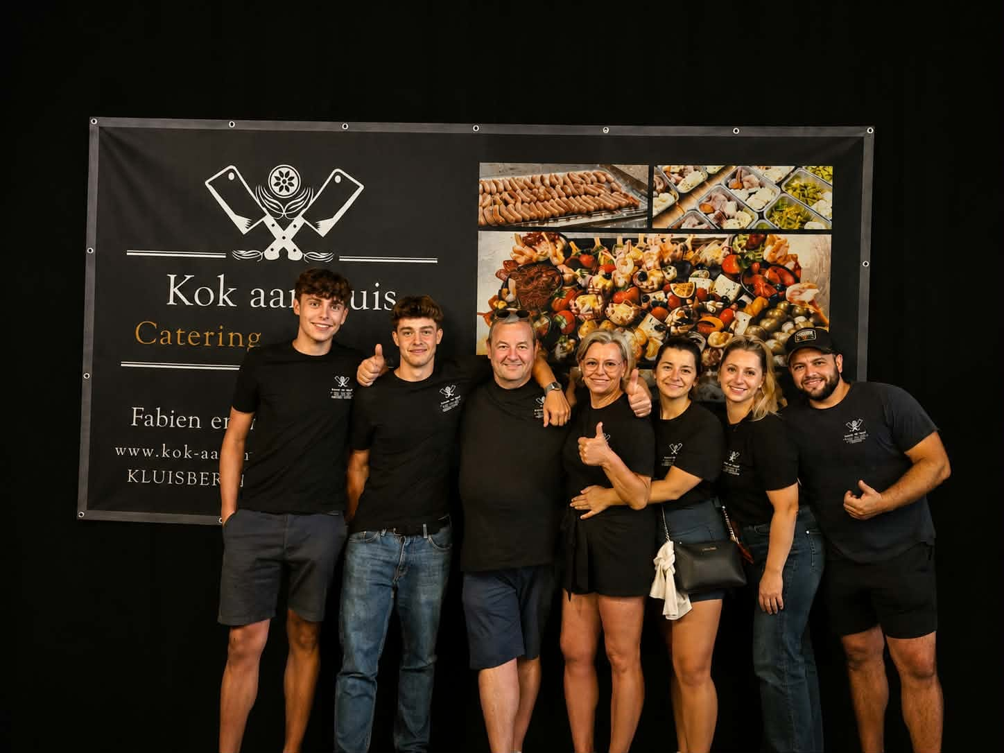 Het volledige team van Kok aan huis Fabien en Cindy